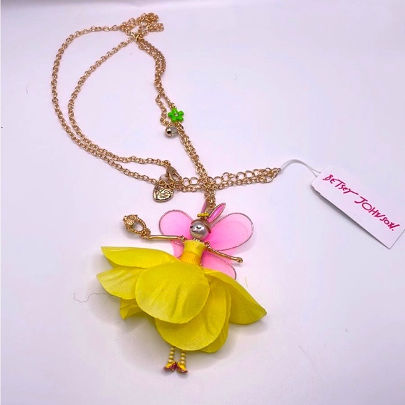 New Betsey Johnson bunny fairy necklace - Picture 5 of 17